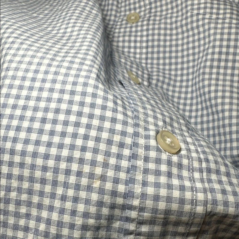 J. Crew 2-Ply Cotton Gingham Plaid Long Sleeve Button Down - Medium